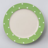 DO NOT SET LIVE!Dots Green 11" Dinner Plate