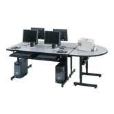 Space-Saving 2 Student Computer Table