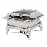 New Age Large Square Chafing Dish with Glass Lid