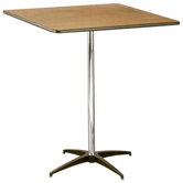 36" Square Pub Height Pedestal Table