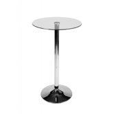 Firm Round Glass top aluminium Table