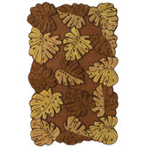 Nature's Beauty Oak Tropical Leaves Rug