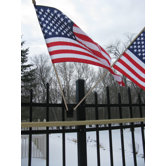 Flag Holder with USA Flags Set