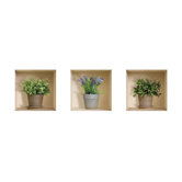 3D Effect Garden Herb Wall Decal (Set of 3)