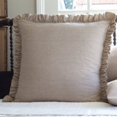 Farmhouse Stripe Ruffle Euro Sham
