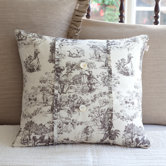 Farmhouse Toile Porch Pillow