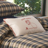 Fish Camp Embroidered Toss Pillow