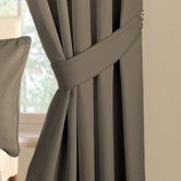 Silk Shimmer Pair of Tiebacks in Taupe