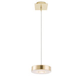 1 Light Square Canopy Flat Band Drum Pendant