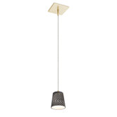 1 Light Square Canopy Zebra Pendant