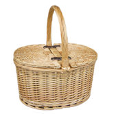Buff Oval Picnic Basket