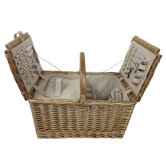 Rectangular Two Lidded Fitted Picnic Hamper