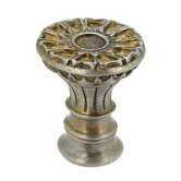 Corinthia Flat Distressed Knob in Champagne Pewter