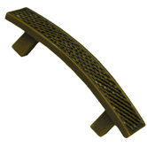Modern Settings Link Pull in Distressed Rubbed Bronze