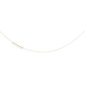 14k Gold Box Chain Pendant Necklace