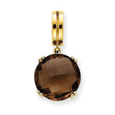 14K Smokey Quartz Pendant