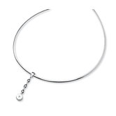 Sterling Silver and Diamond Slide Necklace