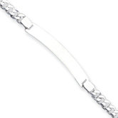 Sterling Silver Lobster Claw Curb LinK ID Bracelet