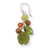 Jade Unikite Peridot Aventurine Carnelian Earrings