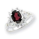 Sterling Silver Garnet Ring