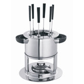 Black 40cm Stainless Steel Fondue Set