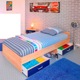 Stauraum-Einzelbett "Campus"