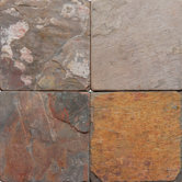 6" x 6" Gauged Slate Tile in Multi Classic