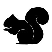 Silhouette - Squirrel Stretched Wall Art