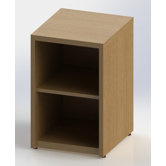 W3 Open Front Mobile Pedestal with Shelf