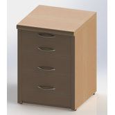 W4 Mobile Pedestal with 4 Standard Drawers