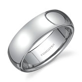 Classy 7 mm Dome Style Comfort Fit Mens Tungsten Wedding Band Ring