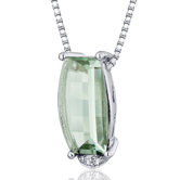 Radiant Barrel Cut Gemstone Pendant