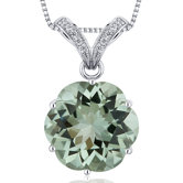 Round Octagon Cut Gemstone Striking Slider Pendant