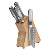 5 Piece Kitchen Knife Block Prep Set