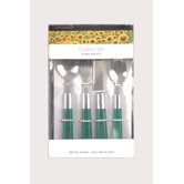 16 Piece Cutlery Set in Green