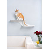 Clouds Wall Mounted Faux Fur and Metal Cat Perch