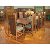 Frank Llloyd Wright Dana-Thomas 84 - 124" W x 42" D Grand Extension 11 Piece Dining Set