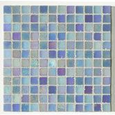 Metallica Satin 1" x 1" Glass Mosaic in Blu Metallica Satin