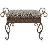 Metal Upholstered Bench