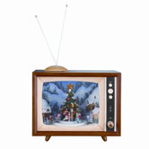 Large Musical Rotating TV Box