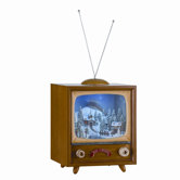 Small Musical Rotating TV Box