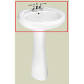 Stafford 4" Center Medium Pedestal Sink Basin