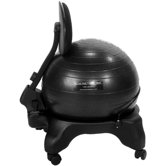 Adjustable Back Exercise Ball Chair in Black