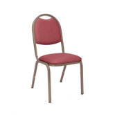 Charcoal Black Stacking Chair with 2" Dome Seat