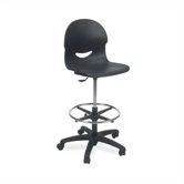 Height Adjustable Lab Stool with Casters