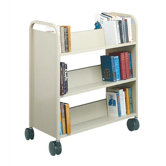 Two-Sided Library Truck with 6 Sloping Shelves