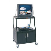 Wide-Body TV Cart  with Cabinet