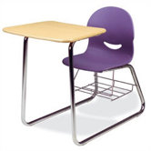 I.Q. Series 32" Plastic Combo Chair Desk with Sled-Base