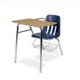 9000 Series 30.5" Plastic Chair Desk with Tablet Arm