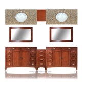 Metropolitan 109" Double Basin Vanity with 12" Center Drawers Unit